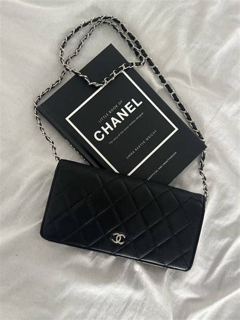 chanel matelasse black wallet|Long Wallets .